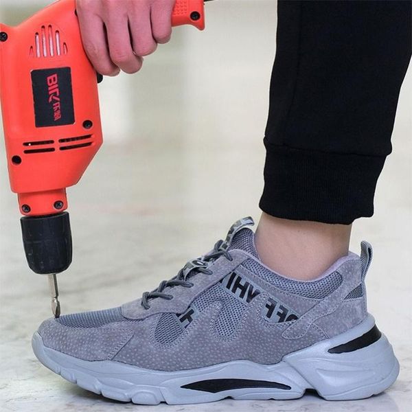 dress shoes breathable men's safety boots with steel toe cap casual work indestructible puncture-proof sneakers, Black
dress shoes breathable men's safety boots with steel toe cap casual work indestructible puncture-proof sneakers, Black