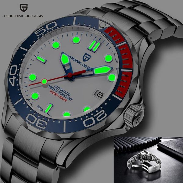 wristwatches pagani design brand 007 mechanical automatic watches sapphire luminous ceramic bezel men watch stainless steel luxury, Slivery;brown
wristwatches pagani design brand 007 mechanical automatic watches sapphire luminous ceramic bezel men watch stainless steel luxury, Slivery;brown