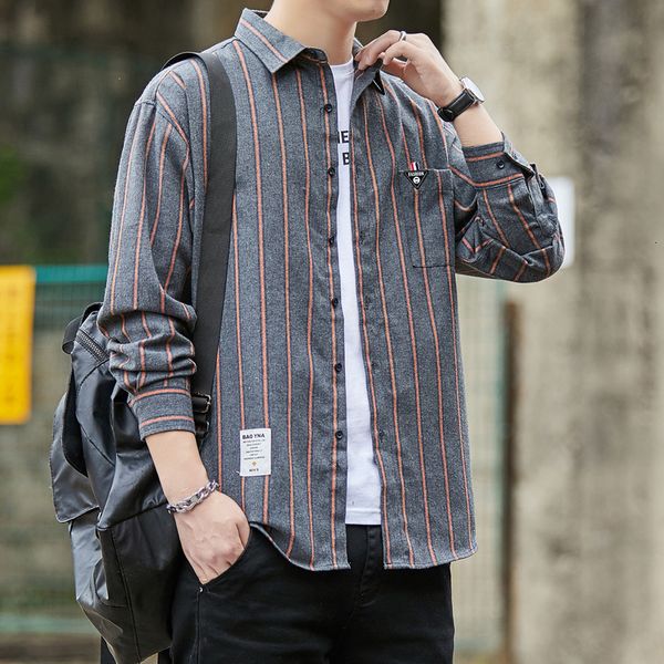 new 2021 spring brand men shirts for man clothing long sleeve plus size camisas de korean vintage striped clothes aene, White;black
new 2021 spring brand men shirts for man clothing long sleeve plus size camisas de korean vintage striped clothes aene, White;black