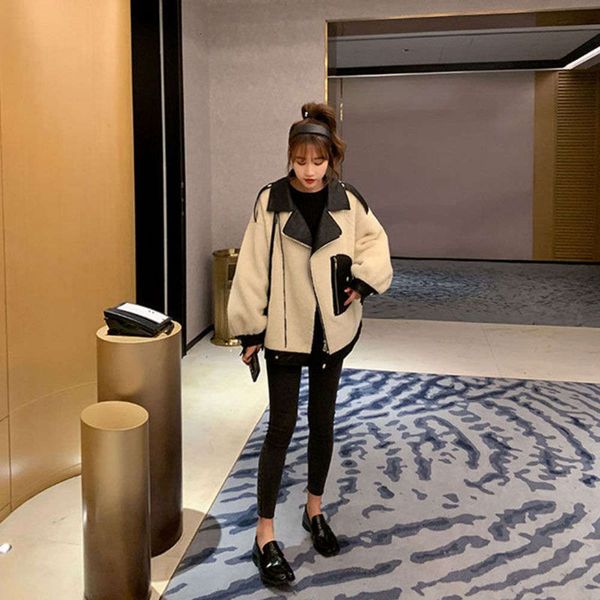 designer celebrity lamb wool female autumn winter korean version web splicing loose and thick temperament joplin coat 40-80kg woman for wome, Black
designer celebrity lamb wool female autumn winter korean version web splicing loose and thick temperament joplin coat 40-80kg woman for wome, Black