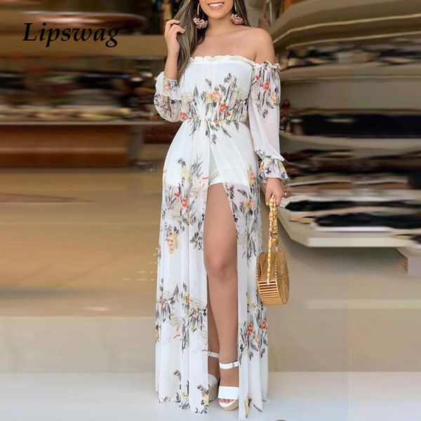 women elegant long sleeve high split party dress off shoulder holiday beach dress summer print ruffle chiffon long dresseshigh quality, Black;gray
women elegant long sleeve high split party dress off shoulder holiday beach dress summer print ruffle chiffon long dresseshigh quality, Black;gray