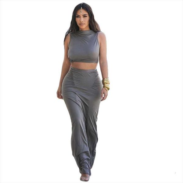 cotton material ruched skirts women tracksuits matching sets sleeveless tank high waist club solid clothes two piece outfit, Gray
cotton material ruched skirts women tracksuits matching sets sleeveless tank high waist club solid clothes two piece outfit, Gray