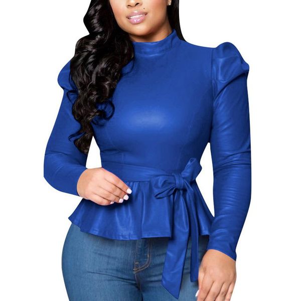 fashion slim pu leather velvet pullover blouses women long sleeve autumn winter outwear elegant office ladies workwear, White 
fashion slim pu leather velvet pullover blouses women long sleeve autumn winter outwear elegant office ladies workwear, White