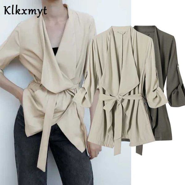 klkxmyt jacket women fashion loose za coat vintage long sleeve no button sashes female outerwear chic 210527, Black;brown
klkxmyt jacket women fashion loose za coat vintage long sleeve no button sashes female outerwear chic 210527, Black;brown