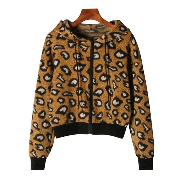 women autumn long sleeve jacket vintage leopard print zipper up drawstring sweatshirt coat harajuku casual loose cardigan, Black;brown
women autumn long sleeve jacket vintage leopard print zipper up drawstring sweatshirt coat harajuku casual loose cardigan, Black;brown