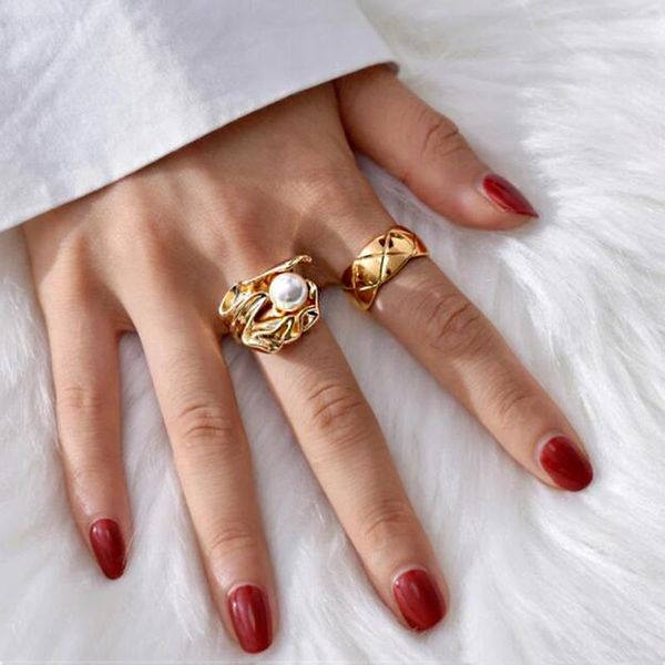 wedding rings vintage fashion fold geometric pearl simple folded leaves irregular geometry opening metal for women girls jewelry, Slivery;golden
wedding rings vintage fashion fold geometric pearl simple folded leaves irregular geometry opening metal for women girls jewelry, Slivery;golden