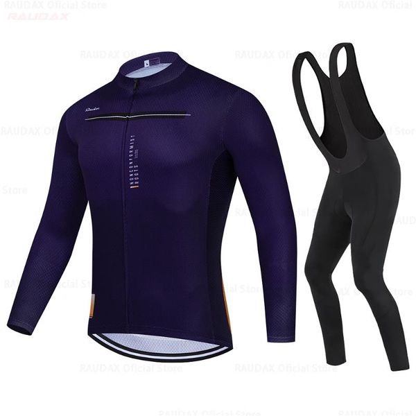 racing sets raudax 2021 pro team cycling jersey road bike spring summer clothing mtb bib pant ropa ciclismo triathlon, Black;blue
