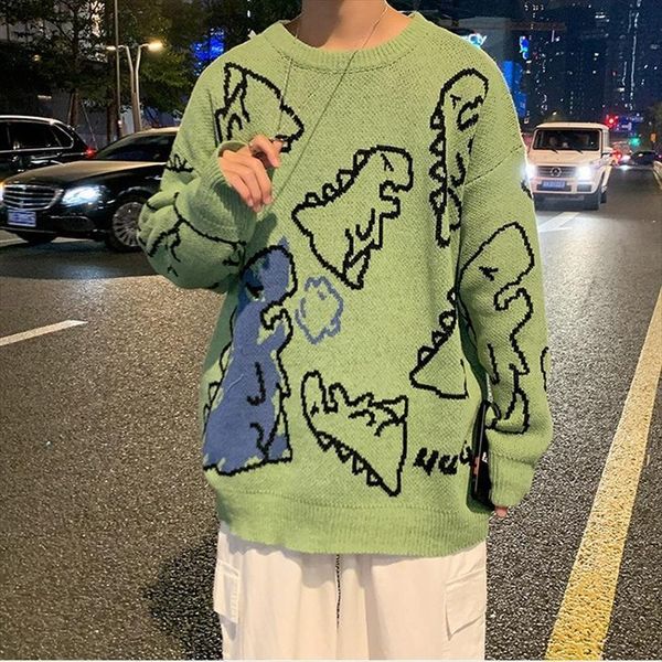 oversize green women fashion sweater y2k dinosaur printed harajuku 90s knit loose casual pullover winter jumper, White;black
oversize green women fashion sweater y2k dinosaur printed harajuku 90s knit loose casual pullover winter jumper, White;black