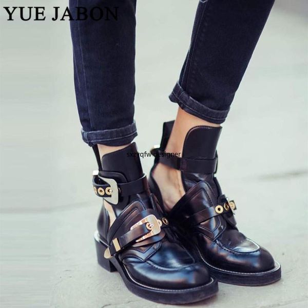 boots punk booties buckle straps thick heel black ankle cut out woman motorcycle brand designers round toe summer shoes
boots punk booties buckle straps thick heel black ankle cut out woman motorcycle brand designers round toe summer shoes