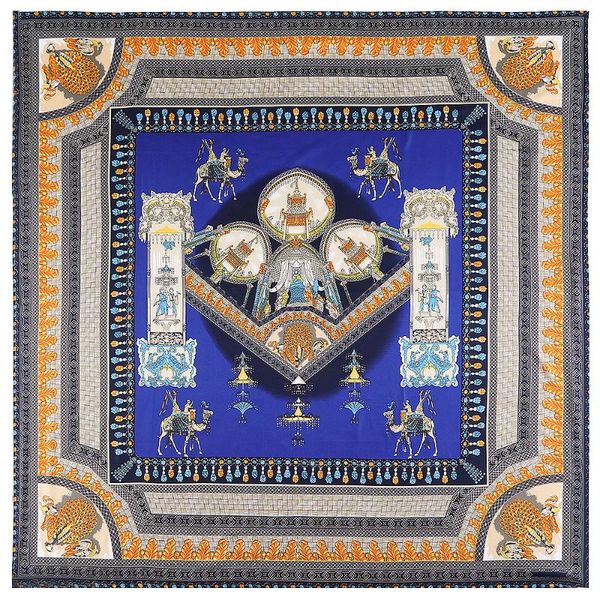 scarves 130cm shawl 100% twill silk scarf castle building square kerchief woman bandana wraps hijab, Blue;gray
scarves 130cm shawl 100% twill silk scarf castle building square kerchief woman bandana wraps hijab, Blue;gray