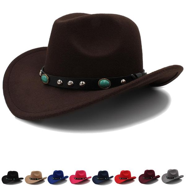 wide brim hats men's and women's woollen riding hat autumn winter warm western cowboy parent child big edge sunshade one, Blue;gray
wide brim hats men's and women's woollen riding hat autumn winter warm western cowboy parent child big edge sunshade one, Blue;gray