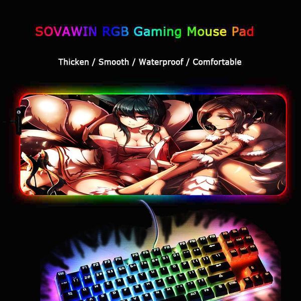 mouse pads & wrist rests anime ahri league of legends large 80x30/90x40cm rgb mousepad light desk mat computer pad gamer led backlight keybo
mouse pads & wrist rests anime ahri league of legends large 80x30/90x40cm rgb mousepad light desk mat computer pad gamer led backlight keybo