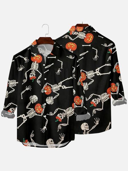 men's casual shirts 2021 autumn men fashion long sleeve turn-down collar shirt halloween black skull print streetwear, White;black
men's casual shirts 2021 autumn men fashion long sleeve turn-down collar shirt halloween black skull print streetwear, White;black