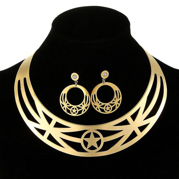 earrings & necklace open exaggerated star collar stainless steel and jewelry fashion choker temperament for women sbjzhide, Silver
earrings & necklace open exaggerated star collar stainless steel and jewelry fashion choker temperament for women sbjzhide, Silver