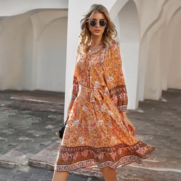 casual dresses boho floral v-neck belt summer dress 2021 vintage beach women loose midi slim elegant a-line party robe, Black;gray
casual dresses boho floral v-neck belt summer dress 2021 vintage beach women loose midi slim elegant a-line party robe, Black;gray