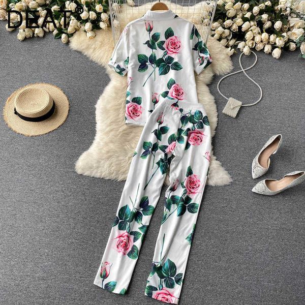 deat women lapel short sleeve shirt printing long pants two piece set fashion temperament spring summer 11d1553 210709, White
deat women lapel short sleeve shirt printing long pants two piece set fashion temperament spring summer 11d1553 210709, White