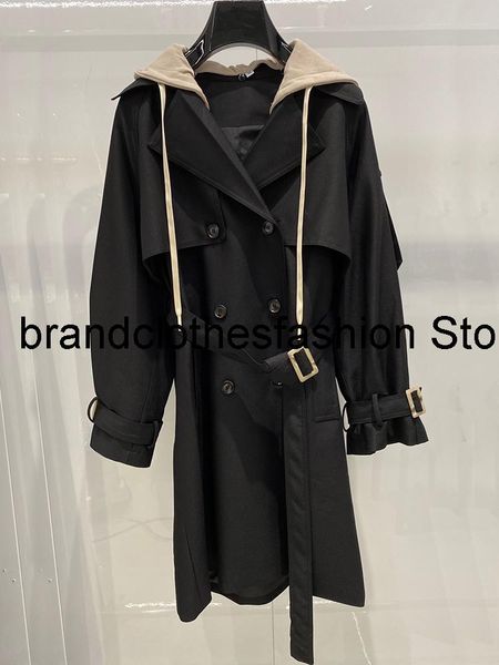 women's trench coats khaki black hat-detachable fashion windbreaker women long jacket double breasted belt coat lady 2021 autum, Tan;black 
women's trench coats khaki black hat-detachable fashion windbreaker women long jacket double breasted belt coat lady 2021 autum, Tan;black