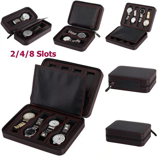 watch boxes & cases luxury box fibre pu leather 2/4/8 slot exquisite zipper storage d30, Black;blue
watch boxes & cases luxury box fibre pu leather 2/4/8 slot exquisite zipper storage d30, Black;blue