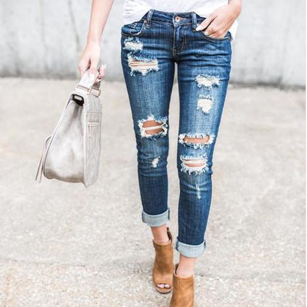 women's jeans womens fashion high waist ripped denim stretch skinny pants pencil korean casual trousers female, Blue
women's jeans womens fashion high waist ripped denim stretch skinny pants pencil korean casual trousers female, Blue
