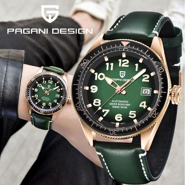 wristwatches pagani design men's mechanical watch automatic date wristwatch leather wristband waterproof, Slivery;brown
wristwatches pagani design men's mechanical watch automatic date wristwatch leather wristband waterproof, Slivery;brown