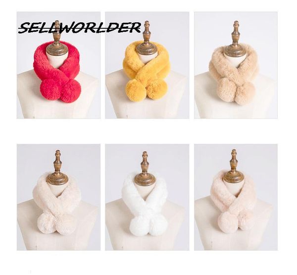 hats, scarves & gloves sets 2021 women solid scarf winter warm fashion fur collar wraps 70*10, Blue;gray