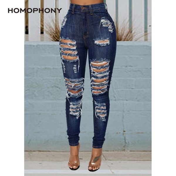 women's jeans homophony denim for women ripped hole stretch jean ladies plus size pencil pants high waist long trousers, Blue
women's jeans homophony denim for women ripped hole stretch jean ladies plus size pencil pants high waist long trousers, Blue