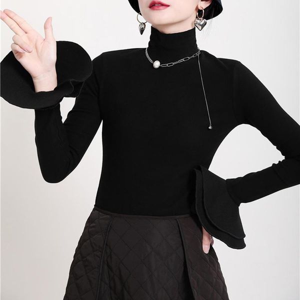 women's t-shirt black women brife elastic double-sided leisure turtleneck flare sleeve fashion tide spring summer 2021 1dd2167, White
women's t-shirt black women brife elastic double-sided leisure turtleneck flare sleeve fashion tide spring summer 2021 1dd2167, White