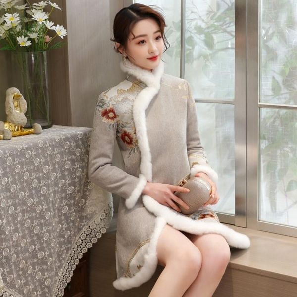 ethnic clothing winter asian women's chinese improved tang suit hanfu oriental elegant cheongsam style top, Red
ethnic clothing winter asian women's chinese improved tang suit hanfu oriental elegant cheongsam style top, Red