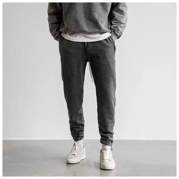 men's pants european-style represent drawstring streetwear trousers loose sports sweatpants solid color casual jogger, Black
men's pants european-style represent drawstring streetwear trousers loose sports sweatpants solid color casual jogger, Black