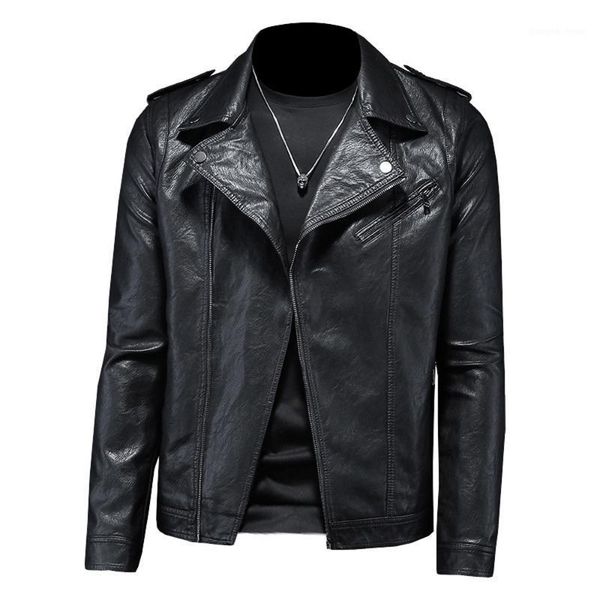 spring lapel locomotive leather jacket, slim-fit trendy men's jacket qj854 fur & faux, Black
spring lapel locomotive leather jacket, slim-fit trendy men's jacket qj854 fur & faux, Black