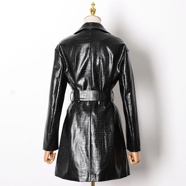 twotwisntyle casual pu leather jacket for women notched long sleeve with sashes black jackets female fashion clothing 2020 new, Black;brown
twotwisntyle casual pu leather jacket for women notched long sleeve with sashes black jackets female fashion clothing 2020 new, Black;brown