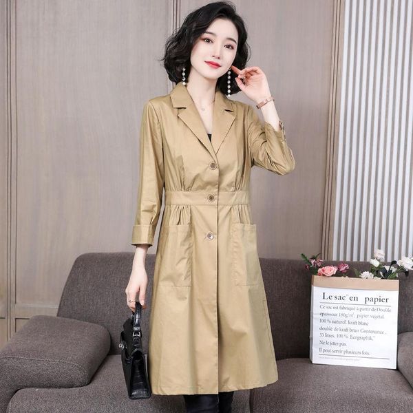 women's trench coats spring autumn office ladies coat elegant fashion middle-length women windbreakers plus size 4xl casual femme y475, Tan;black
women's trench coats spring autumn office ladies coat elegant fashion middle-length women windbreakers plus size 4xl casual femme y475, Tan;black