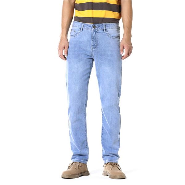 men's jeans 2021 classic straight regular smart casual light blue elastic denim pants brand trousers spring autumn male clothes
men's jeans 2021 classic straight regular smart casual light blue elastic denim pants brand trousers spring autumn male clothes