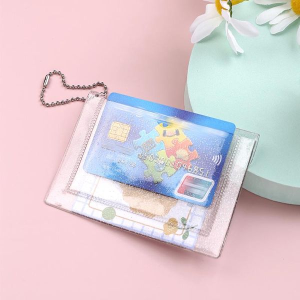 card holders 2021 fashion transparent waterproof women case holder bag id small wallet, Brown;gray
card holders 2021 fashion transparent waterproof women case holder bag id small wallet, Brown;gray