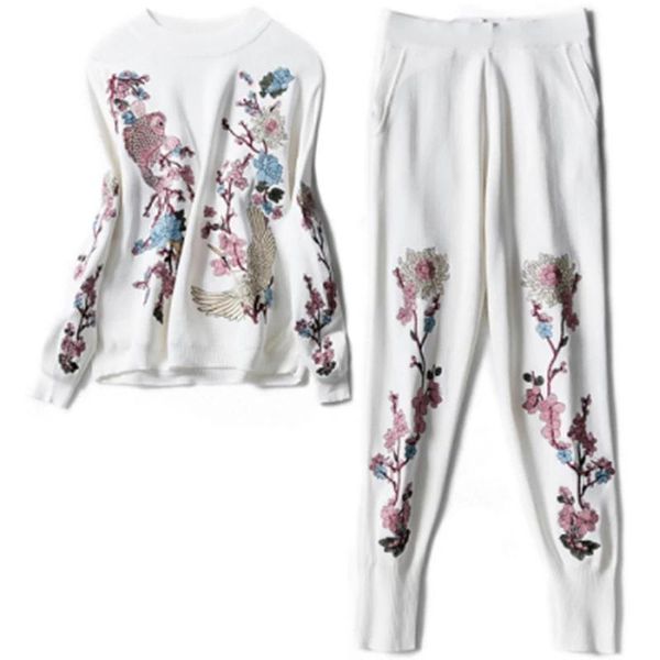 women's tracksuits autumn sweater sets long pants knitted tracksuit sweat suit winter embroidery 2 two piece set women high quality, Gray
women's tracksuits autumn sweater sets long pants knitted tracksuit sweat suit winter embroidery 2 two piece set women high quality, Gray