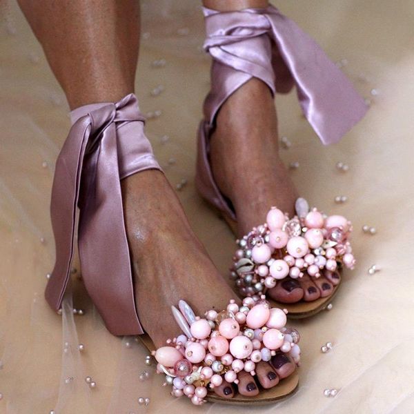 plus size 35-43 women's sandals pear ankle strap beaded special woman open toe flat shoes casual beach, Black
plus size 35-43 women's sandals pear ankle strap beaded special woman open toe flat shoes casual beach, Black