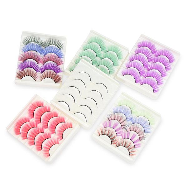 false eyelashes 5pairs/box 3d colorful fluffy thick mink natural long white lashes lash extension eye makeup tool
false eyelashes 5pairs/box 3d colorful fluffy thick mink natural long white lashes lash extension eye makeup tool