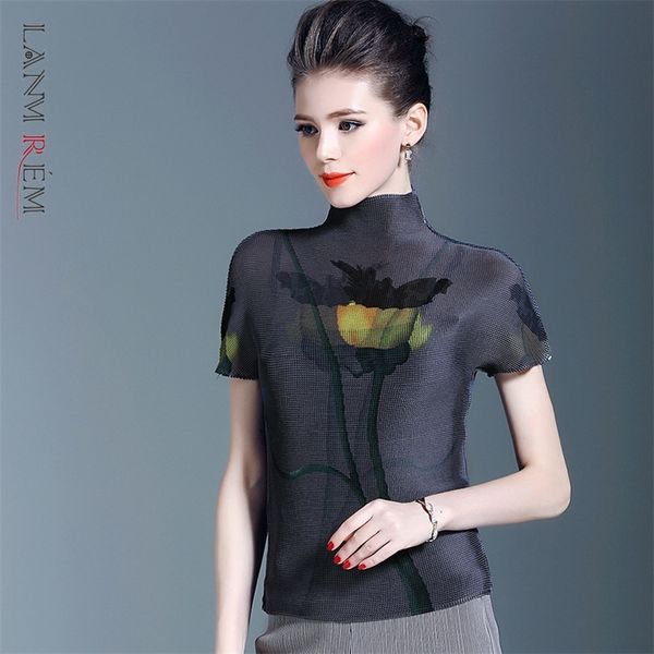 lanmrem / japan fashion printting pleated t-shirt for women summer new elastic high collar short sleeve tee stretch yj165 210315, White
lanmrem / japan fashion printting pleated t-shirt for women summer new elastic high collar short sleeve tee stretch yj165 210315, White