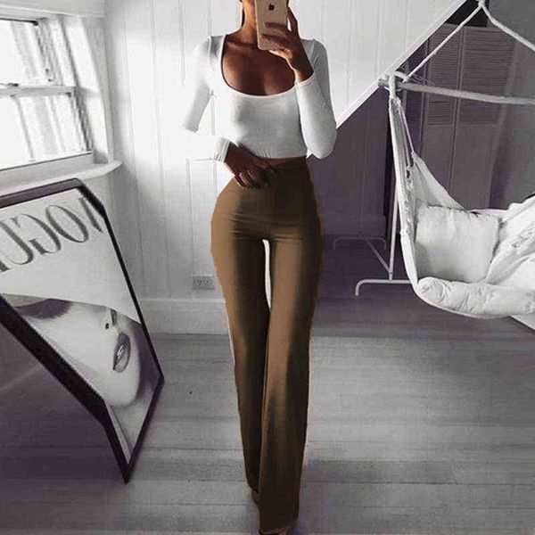 autumn elegant solid flare women pants fashion stretch thin wide leg trousers spring casual slim high waist lady long 211124, Black;white
autumn elegant solid flare women pants fashion stretch thin wide leg trousers spring casual slim high waist lady long 211124, Black;white