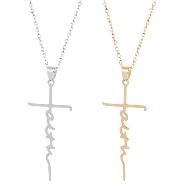 1pc new cross pendant necklace faith necklaces women men fashion stainless steel jewelry gift, Silver
1pc new cross pendant necklace faith necklaces women men fashion stainless steel jewelry gift, Silver