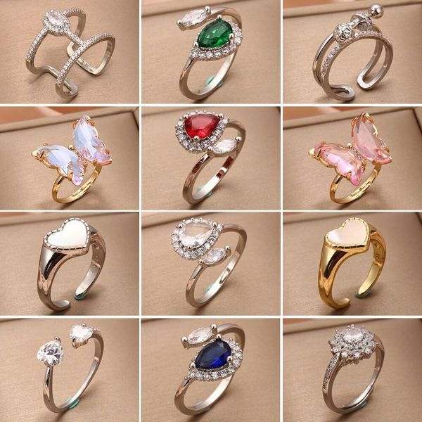 wedding rings zircon sets for women colourful crystal geometric heart-shaped water drop ring bowknot jewelry gift 12pcs/set, Slivery;golden
wedding rings zircon sets for women colourful crystal geometric heart-shaped water drop ring bowknot jewelry gift 12pcs/set, Slivery;golden