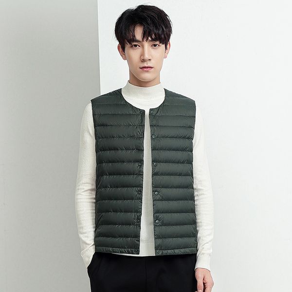 winter seamless down vest men variable collar ultra light 90% white duck down thermal sleeveless jackets warm men's clothing, Black
winter seamless down vest men variable collar ultra light 90% white duck down thermal sleeveless jackets warm men's clothing, Black