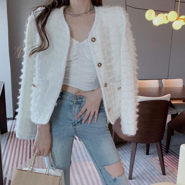 women's jackets vintage tassel white tweed jacket coat women korean autumn small fragrance elegant ladies v-neck long sleeve femme outw, Black;brown
women's jackets vintage tassel white tweed jacket coat women korean autumn small fragrance elegant ladies v-neck long sleeve femme outw, Black;brown
