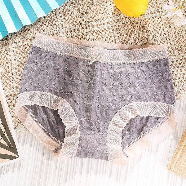 women's panties mid waist lace ladies briefs belly-up hipcomfort soft bottoming bubble antibacterial underwear korean style, Black;pink
women's panties mid waist lace ladies briefs belly-up hipcomfort soft bottoming bubble antibacterial underwear korean style, Black;pink