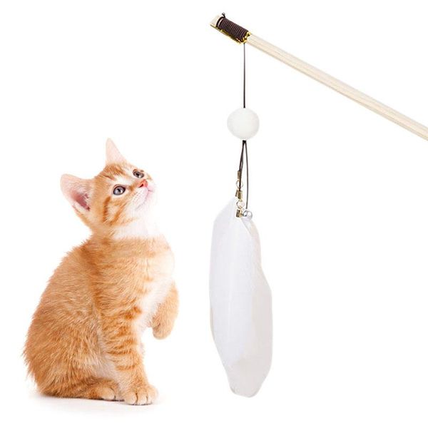 cat toys kitten wand toy feather interactive teaser catcher funny stick with bell training
cat toys kitten wand toy feather interactive teaser catcher funny stick with bell training