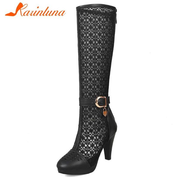 boots karin brand female fashion solid hollow out buckle zipper mid calf women summer shoes, Black
boots karin brand female fashion solid hollow out buckle zipper mid calf women summer shoes, Black