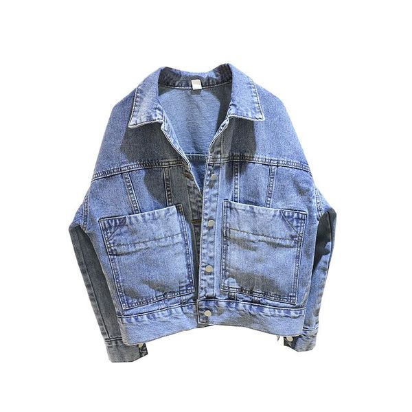 women's jackets 2021 vintage woman denim harajuku autumn kurtka jeansowa big pocket jean coats blue cropped campera loose roupa feminin, Black;brown
women's jackets 2021 vintage woman denim harajuku autumn kurtka jeansowa big pocket jean coats blue cropped campera loose roupa feminin, Black;brown