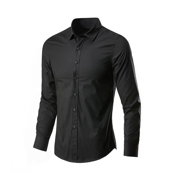 men's casual shirts black long sleeve shirt non-iron business slim fit work solid dress for men korean style clothing, White;black
men's casual shirts black long sleeve shirt non-iron business slim fit work solid dress for men korean style clothing, White;black
