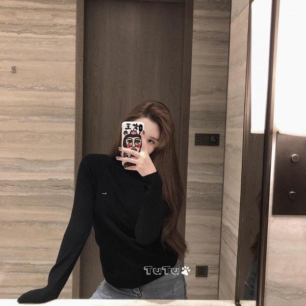 summer fashion long-sleeved sweater stretch large size close-fitting cotton pure wool women's sweaters, White;black
summer fashion long-sleeved sweater stretch large size close-fitting cotton pure wool women's sweaters, White;black