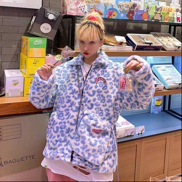 women woolen zipper colorful jackets plus size winter cute fuzzy tie dyed outcoats jacket warm plush wool jackets chaque, Black;brown
women woolen zipper colorful jackets plus size winter cute fuzzy tie dyed outcoats jacket warm plush wool jackets chaque, Black;brown